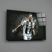 Football tribute panel anchoring a man cave wall