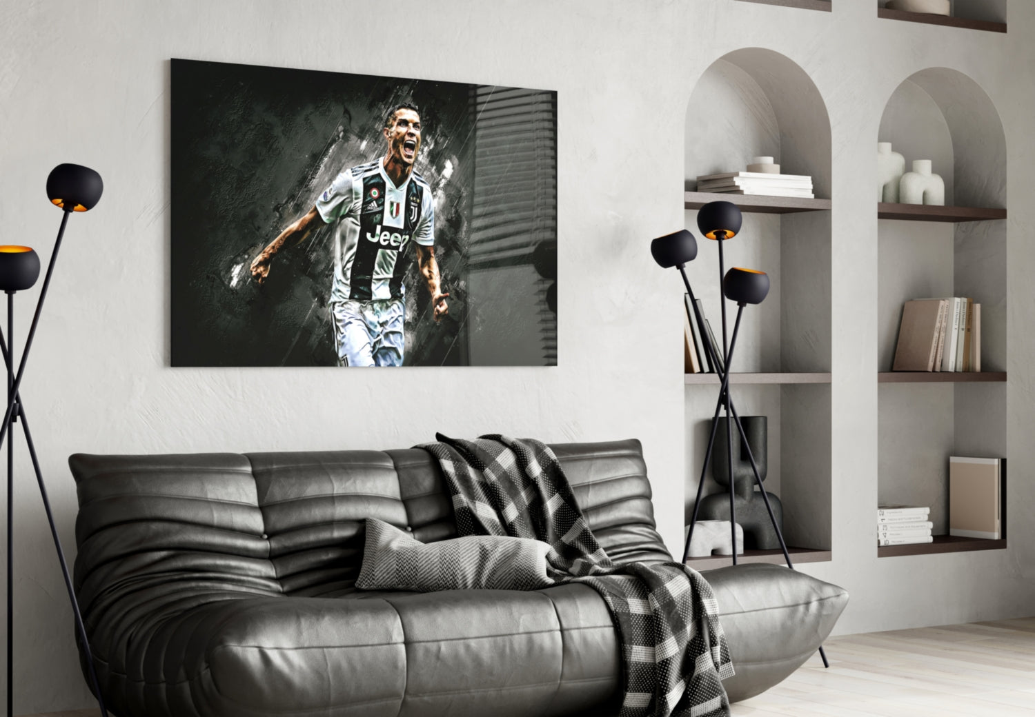 Christiano Ronaldo Glass Wall Art.