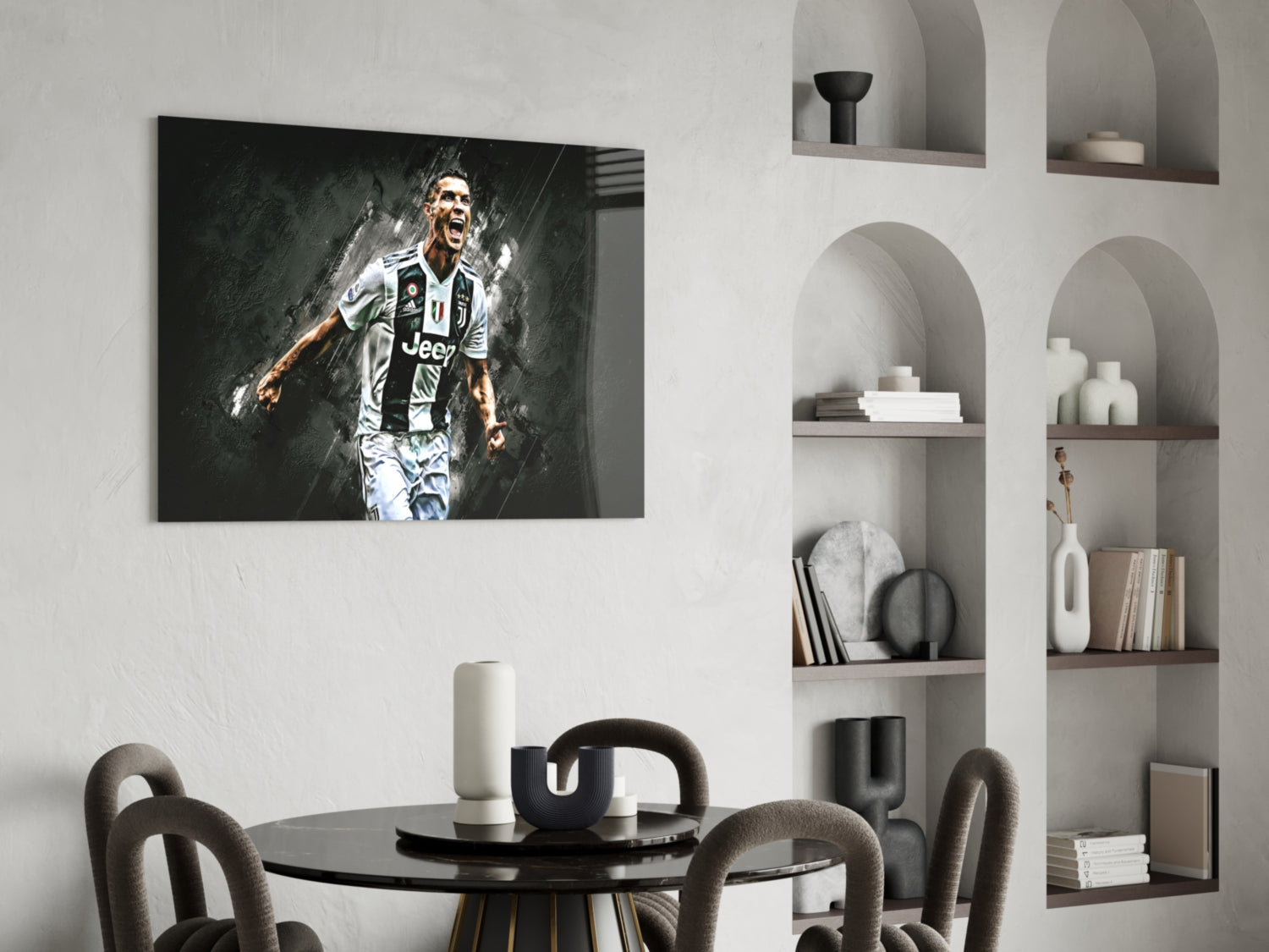 Christiano Ronaldo Glass Wall Art.