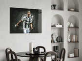 Football glass print bringing Juventus edge to a teen's bedroom