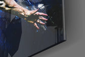 Cinematic artwork in a gaming room interior