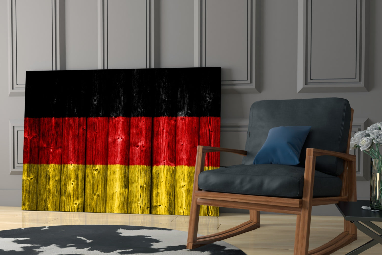Flag of Germany Glass Wall Art.
