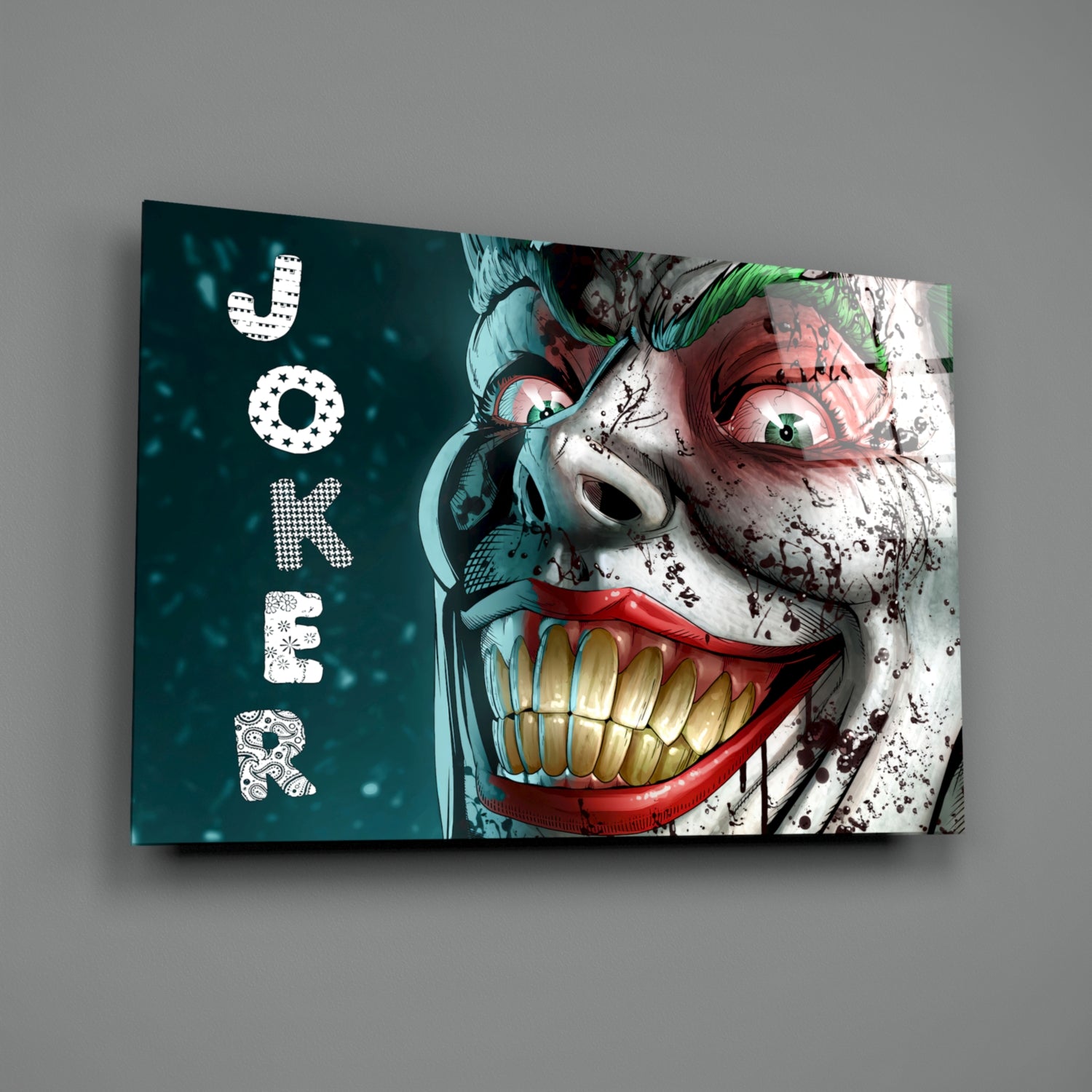 Joker Glass Wall Art.
