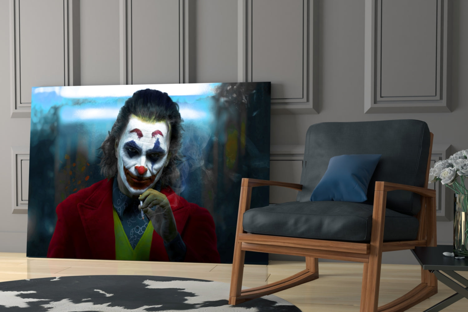 Joker Glass Wall Art.