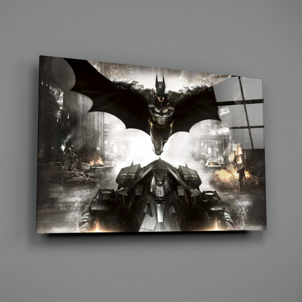 DC tribute panel anchoring a man cave wall