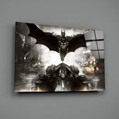 DC tribute panel anchoring a man cave wall