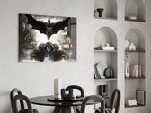 DC glass print bringing Dark Knight edge to a teen's bedroom