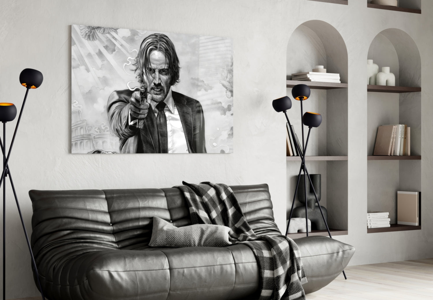 John Wick Glass Wall Art.
