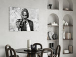 Action glass print bringing cinema edge to a teen's bedroom