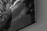 Cinematic artwork in a master bedroom interior