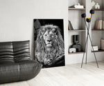 Wildlife glass print bringing totem edge to a designer office