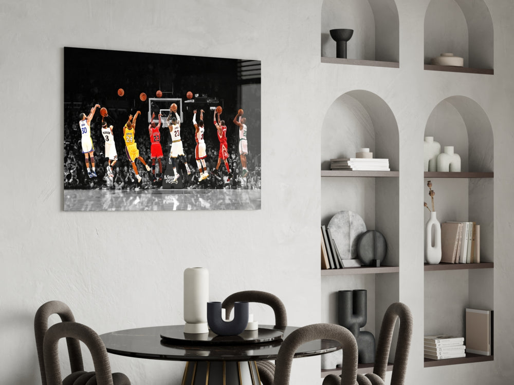 NBA All Stars Glass Wall Art.