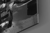 Cinematic artwork in a hospitality lobby interior