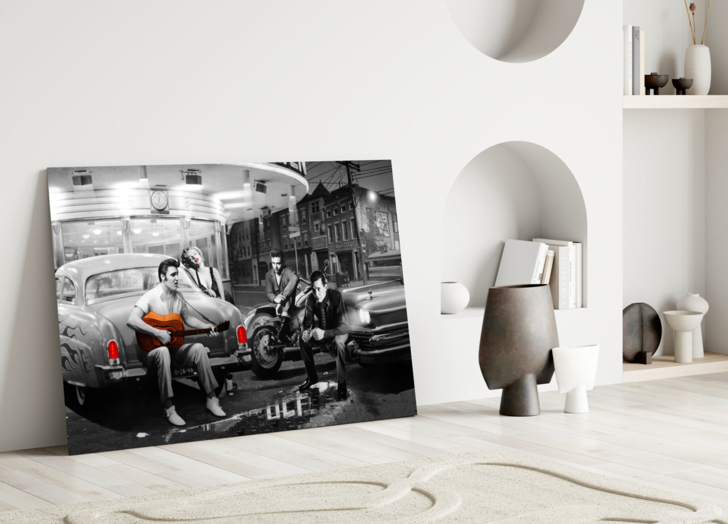 Marilyn Elvis Retro Glass Wall Art.