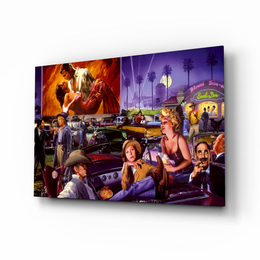 Golden Age Starlet Glass Wall Art