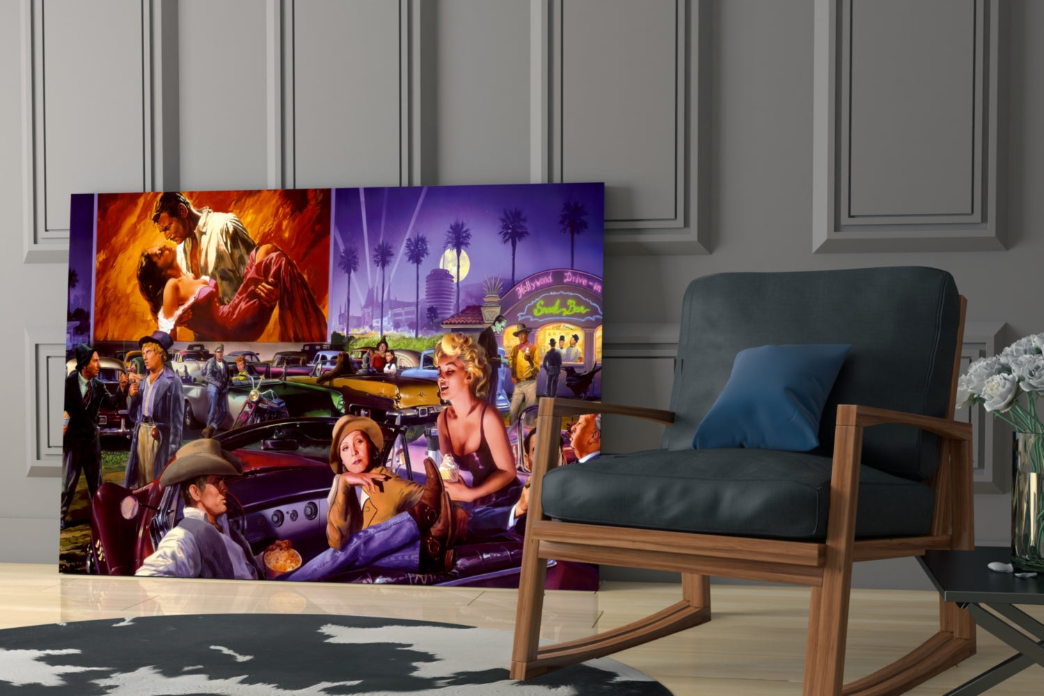 Marilyn Monroe Glass Wall Art.