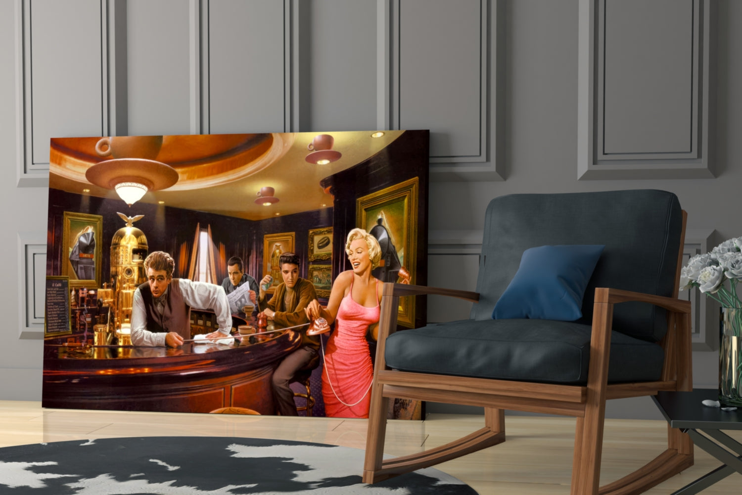 Marilyn in Pink - Elvis Humphrey Glass Wall Art.