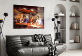 Marilyn Elvis Humphrey artwork styled in a high-end bar