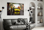 Marilyn Elvis Humphrey Garage artwork styled in a high-end bar