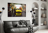 Marilyn Elvis Humphrey Garage artwork styled in a high-end bar