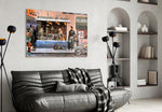 Store artwork styled in a high-end bar interior