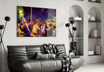 Theme Park artwork styled in a high-end bar interior