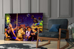 Retro yatay panel against a moody dark-painted accent wall