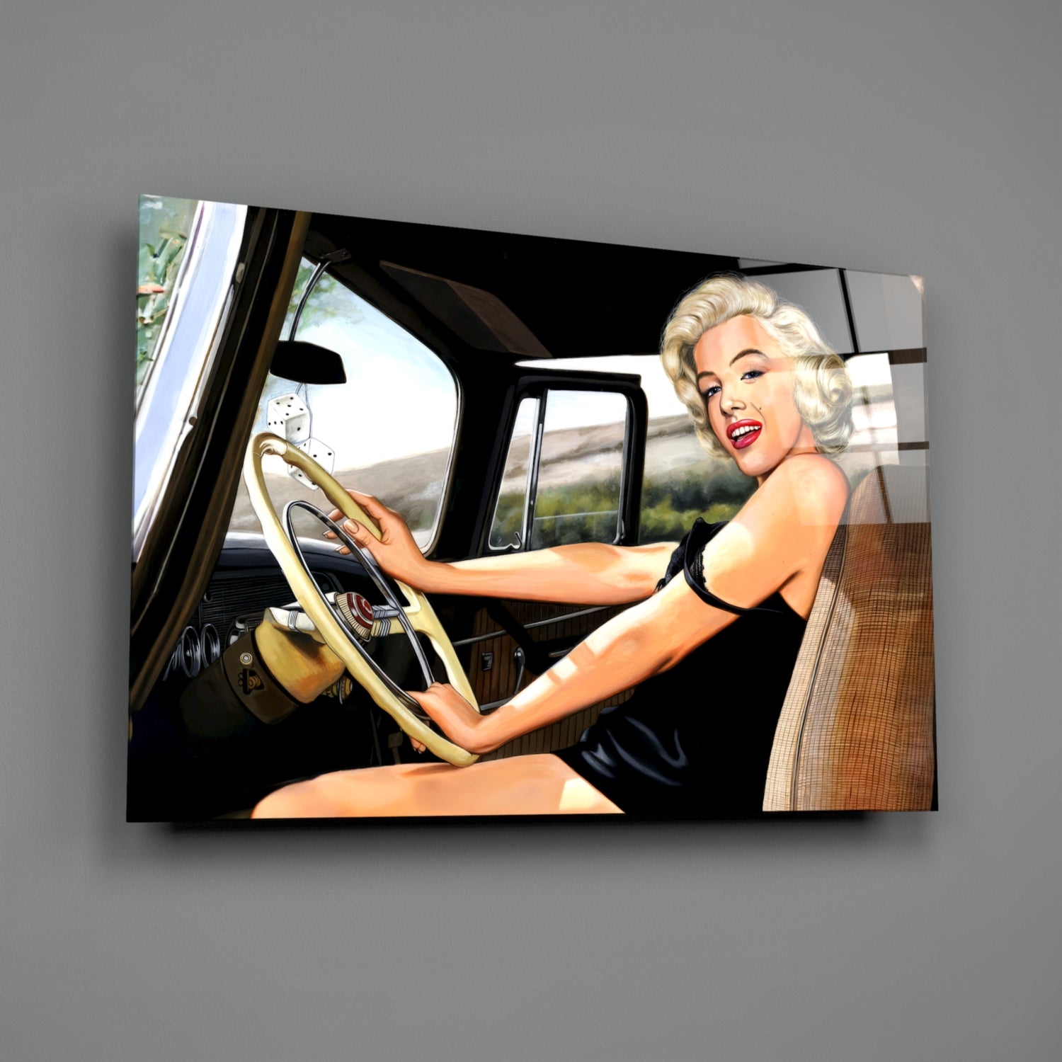 Marilyn Monroe Glass Wall Art.