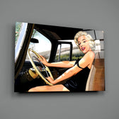 Retro tribute panel anchoring a creative loft wall