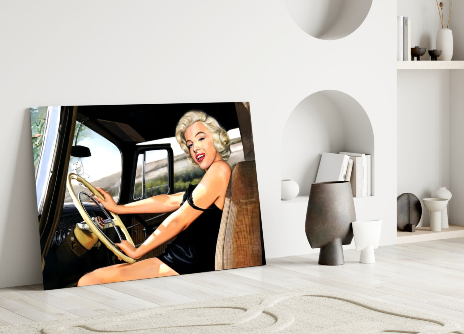 Marilyn Monroe Glass Wall Art.