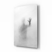 Despair glass wall art in a modern creative loft