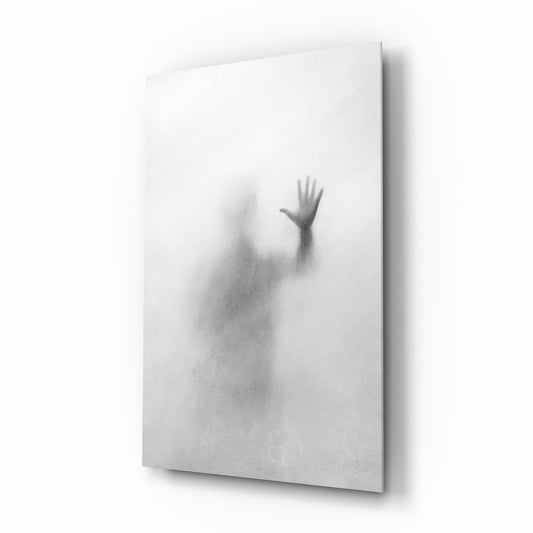 Despair glass wall art in a modern creative loft