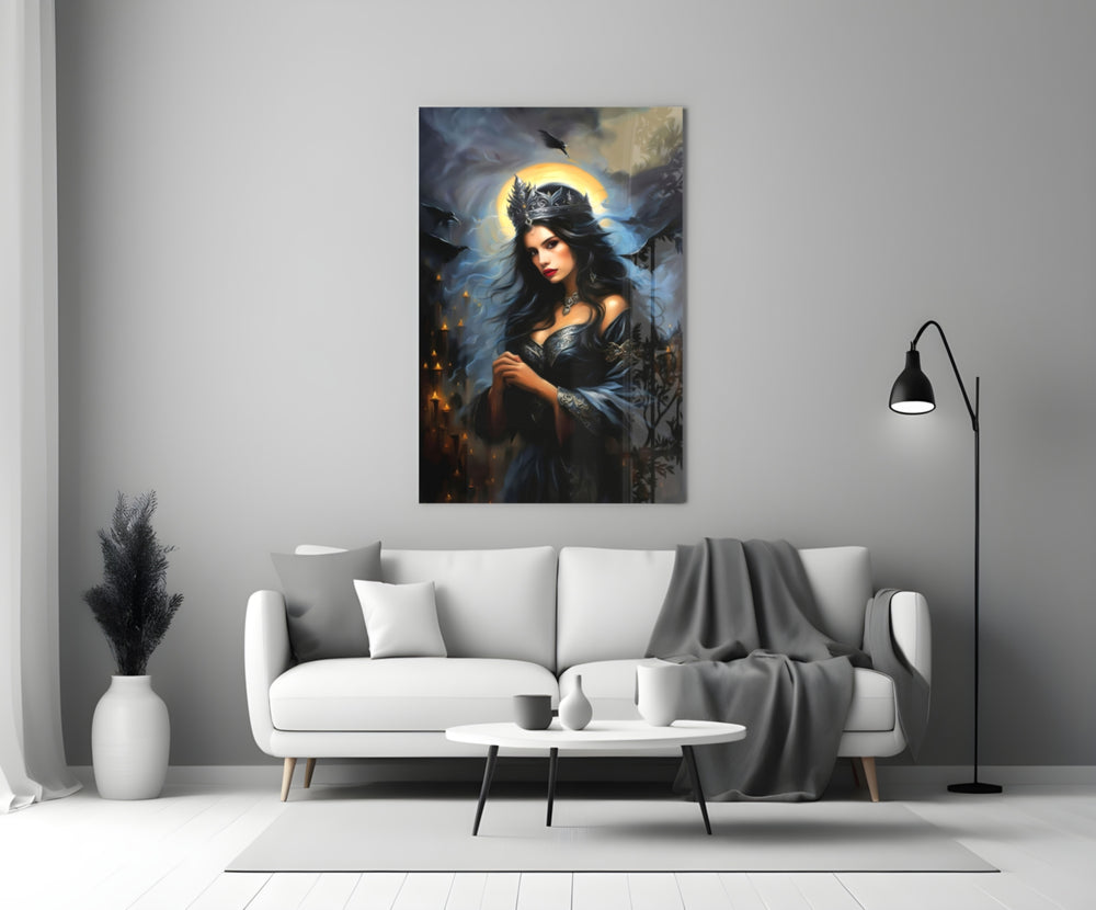 Dark Queen Glass Wall Art.