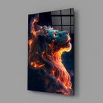 Fantasy wildlife panel anchoring a teen's bedroom wall
