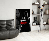 Motivational glass print bringing fitness edge to a designer office