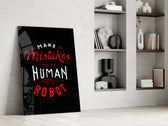 Motivational panel against a moody dark-painted accent wall