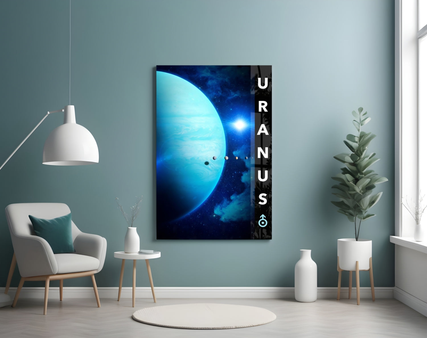 Uranus Glass Wall Art.