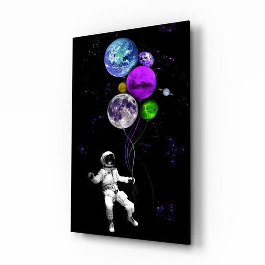 Baloonets glass wall art in a modern creative loft