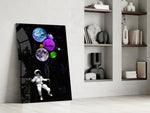 Sci-fi panel against a moody dark-painted accent wall