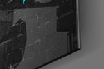 Cinematic artwork in a man cave interior