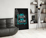 Graffiti glass print bringing fitness edge to a designer office