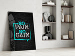 Graffiti panel against a moody dark-painted accent wall