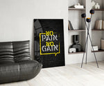 Graffiti glass print bringing fitness edge to a designer office