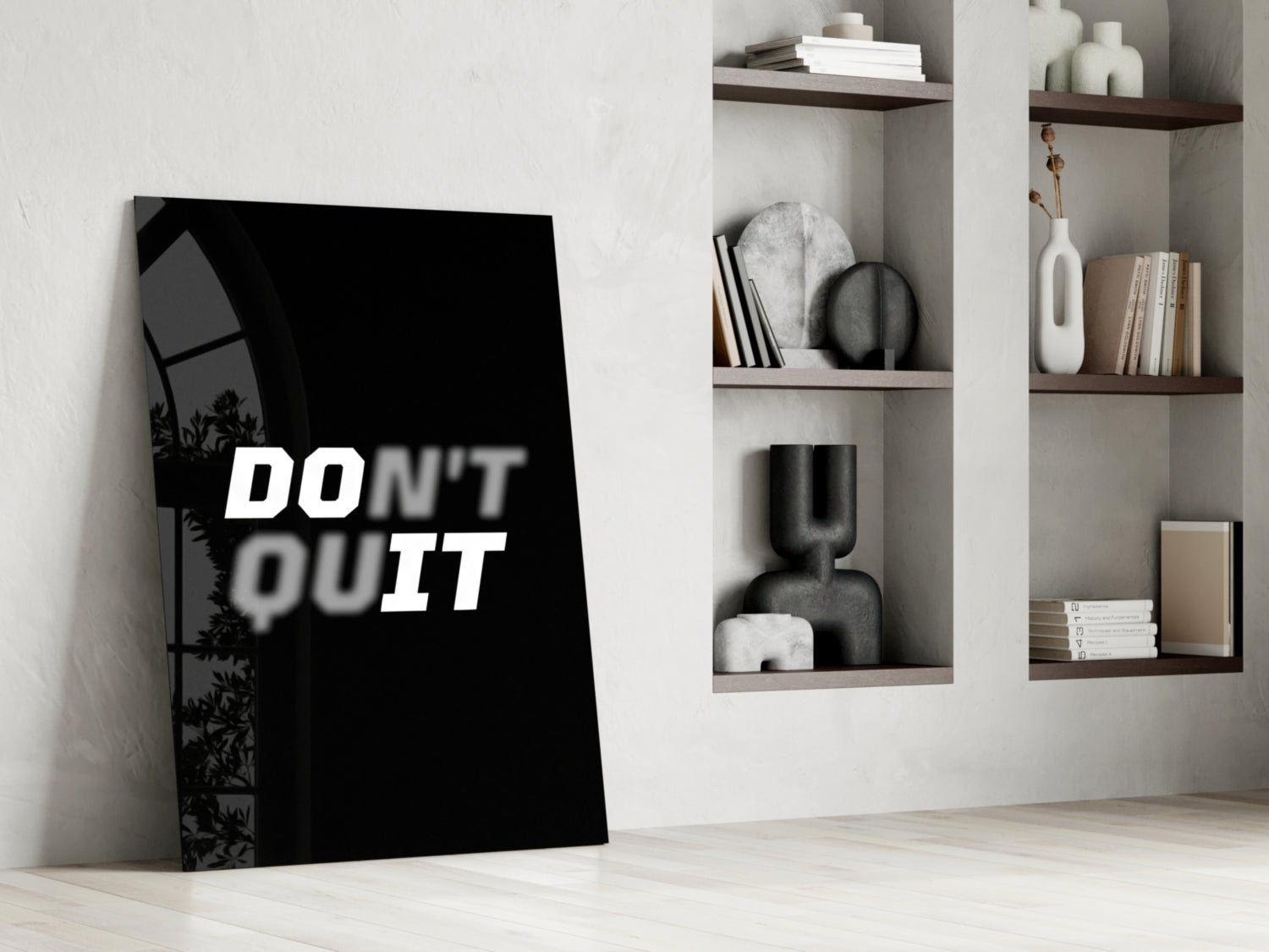 Don't Quit Glass Wall Art.