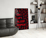Gym glass print bringing fitness edge to a designer office