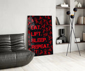 Gym glass print bringing fitness edge to a designer office