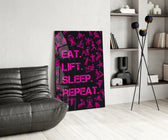 Gym glass print bringing fitness edge to a designer office