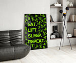 Gym glass print bringing fitness edge to a designer office