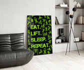 Gym glass print bringing fitness edge to a designer office