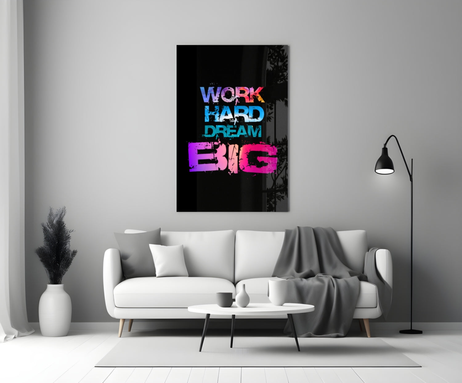 Dream Big Glass Wall Art.